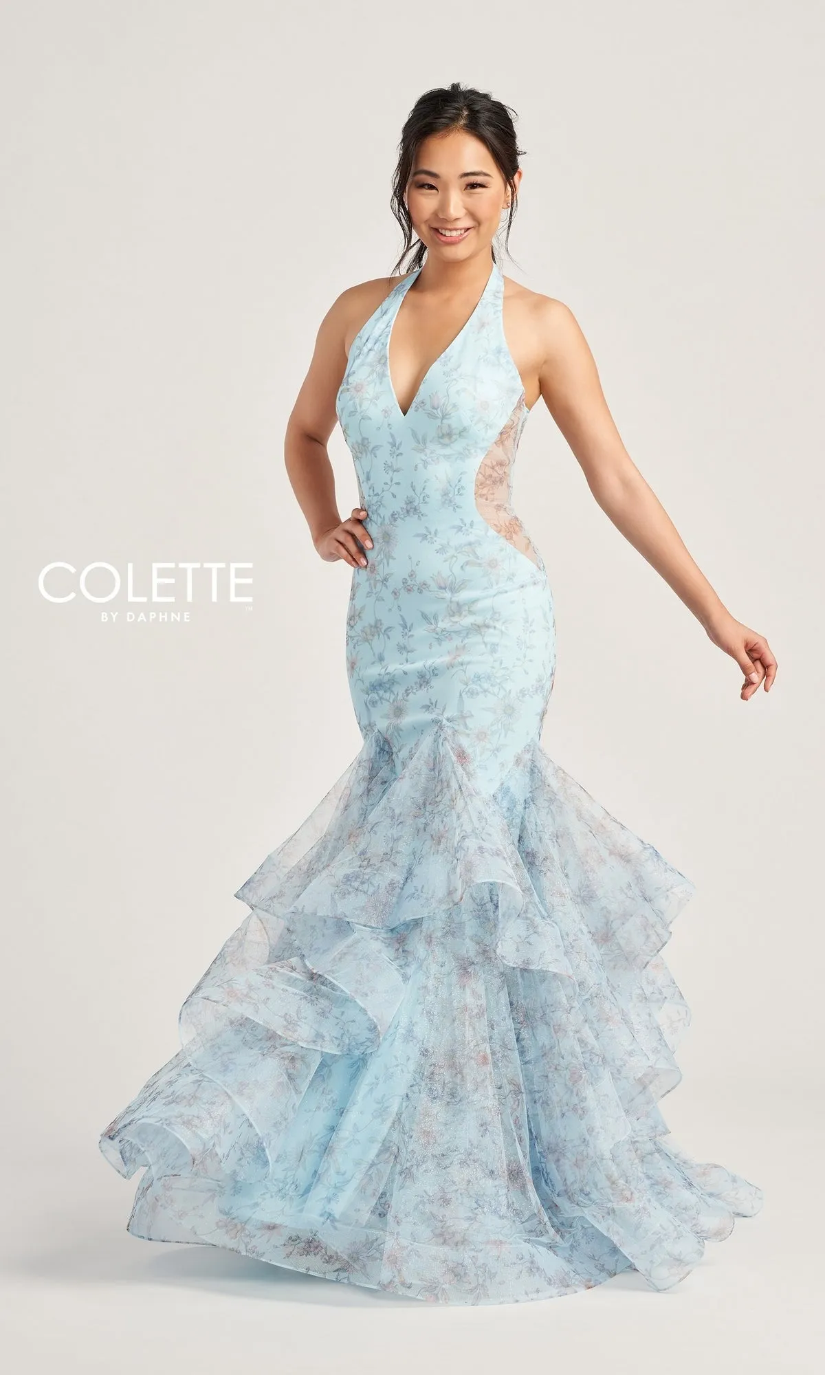 Colette Long Tiered Mermaid Prom Dress CL5234 sold by PromGirl product image thumbnail 3