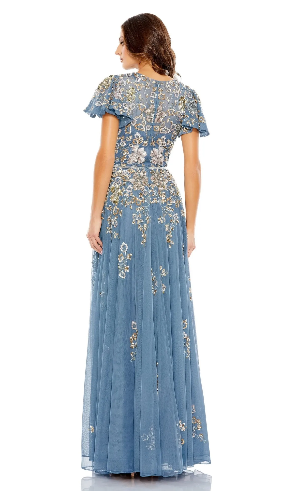Short Sleeve Beaded Formal Dress: Mac Duggal 5717 sold by PromGirl product image thumbnail 2