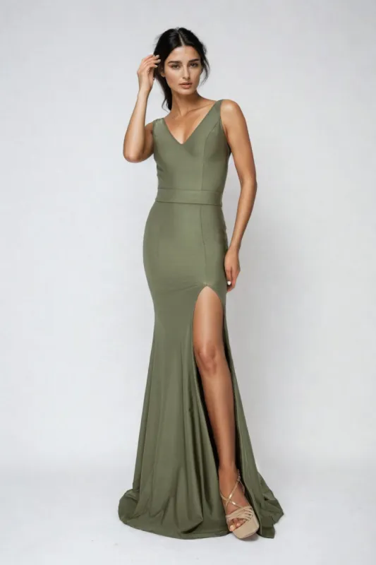 Atria Open-Back Sleeveless Long Prom Dress 6024H sold by PromGirl
