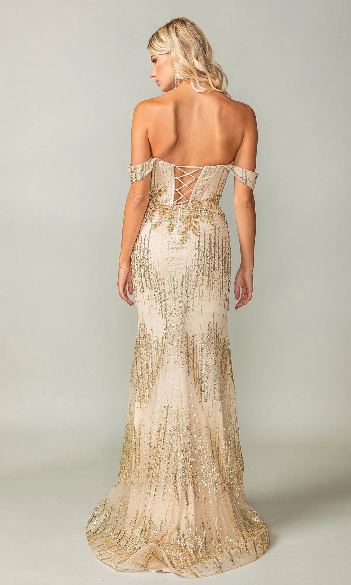 Off-the-Shoulder Long Sweetheart Prom Dress 4395 sold by PromGirl product image thumbnail 4