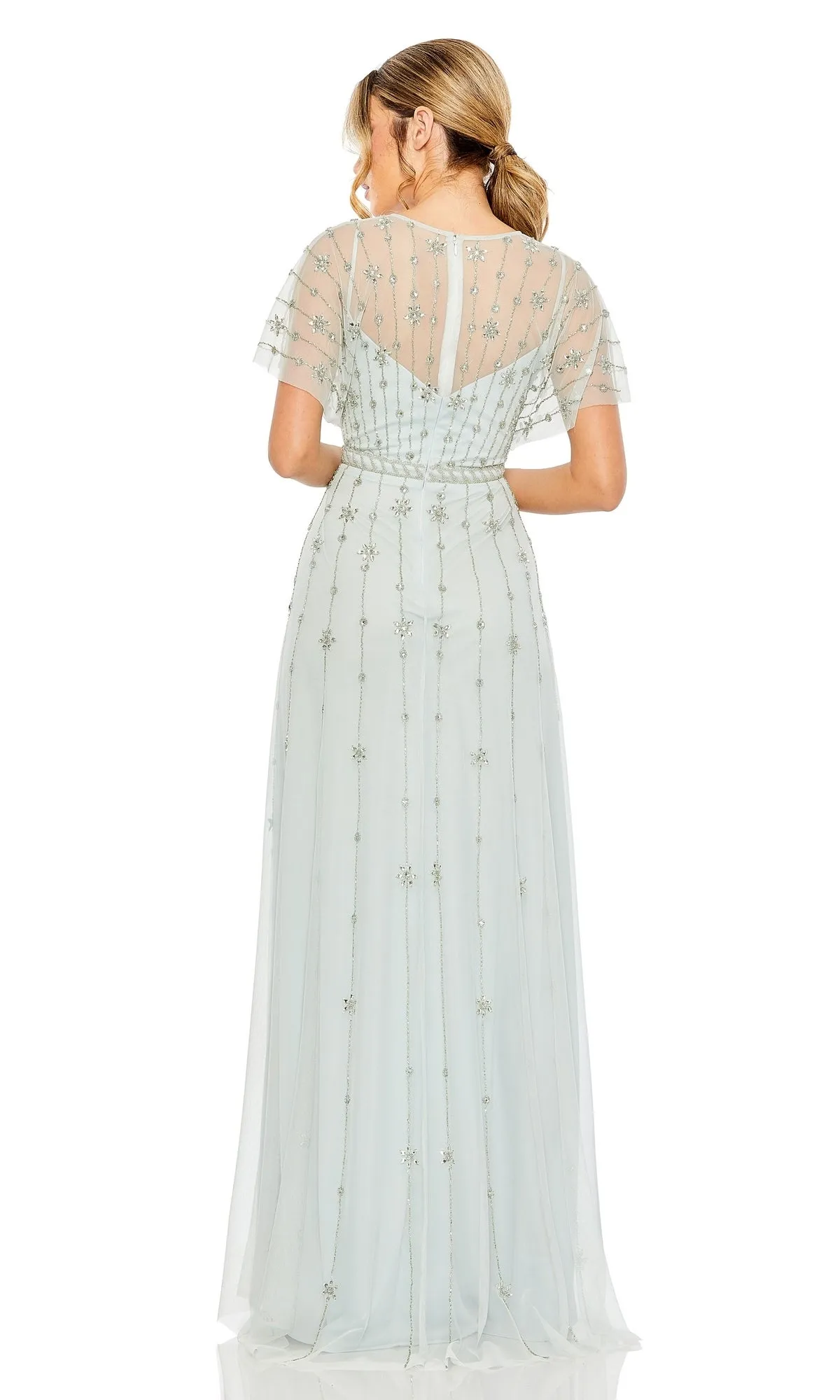 Short Sleeve Long Formal Dress: Mac Duggal 9223 sold by PromGirl product image thumbnail 2