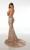 Alyce Front Cut-Out Long Sequin Prom Dress 61679 sold by PromGirl