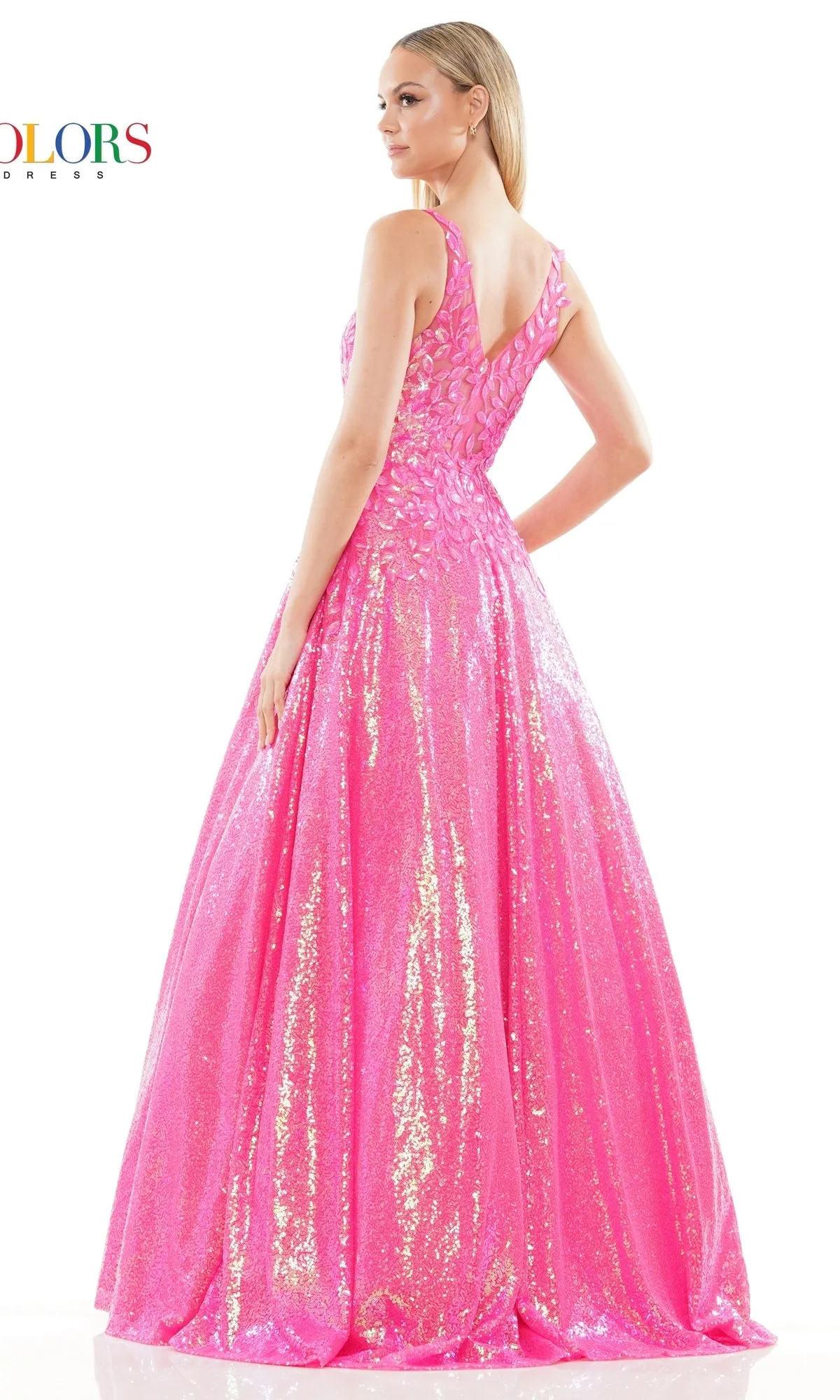 Sequin-Embroidered Long A-Line Prom Ball Gown 3246 sold by PromGirl product image thumbnail 2