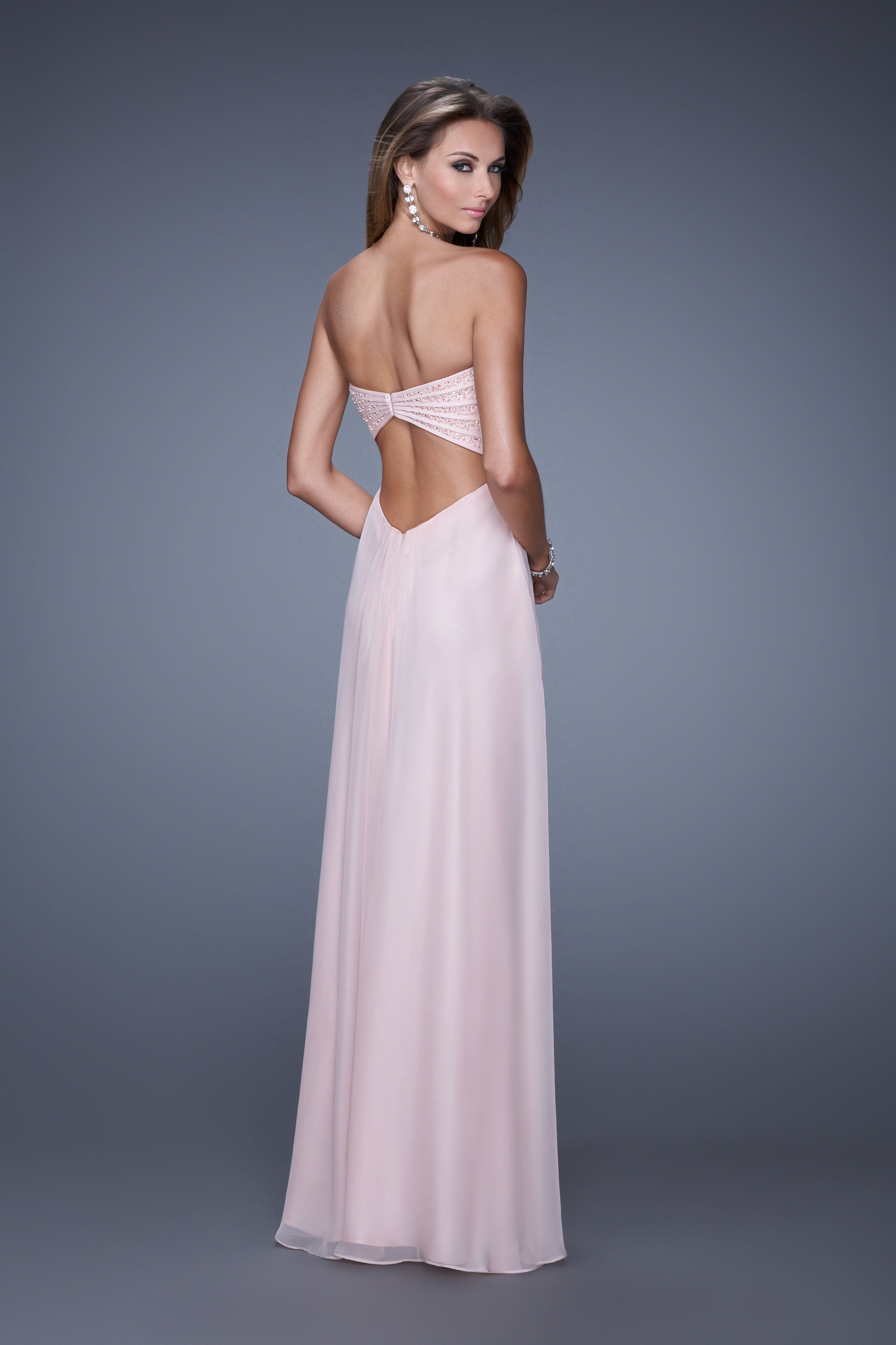 La Femme Strapless Long Prom Dress with Pearls sold by PromGirl product image thumbnail 2