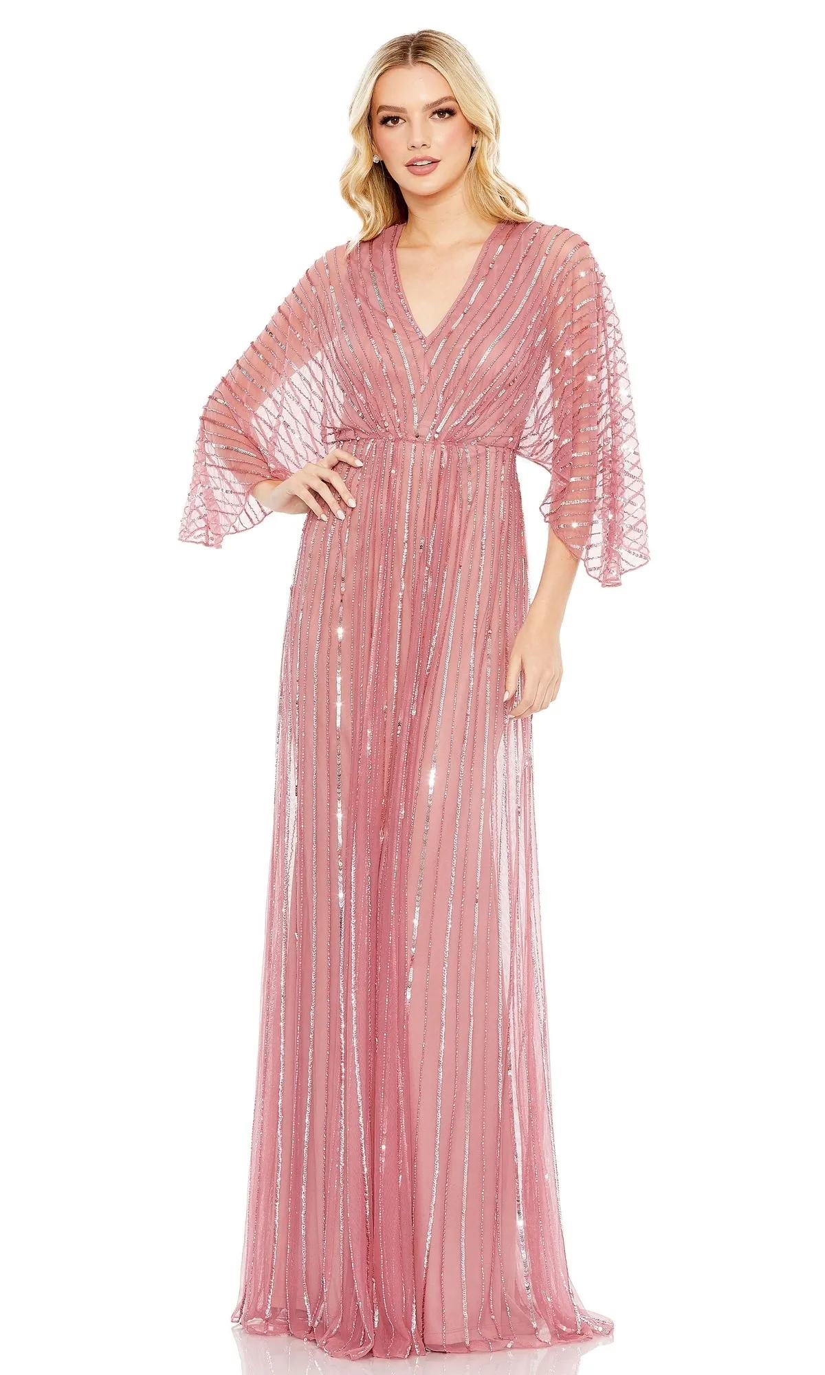 Long Sequin A-Line Formal Dress: Mac Duggal 93841 sold by PromGirl product image thumbnail 3