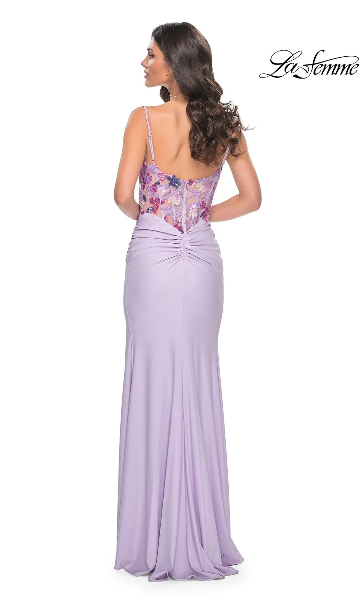 Light Periwinkle Long Prom Dress: La Femme 32419 sold by PromGirl product image thumbnail 2
