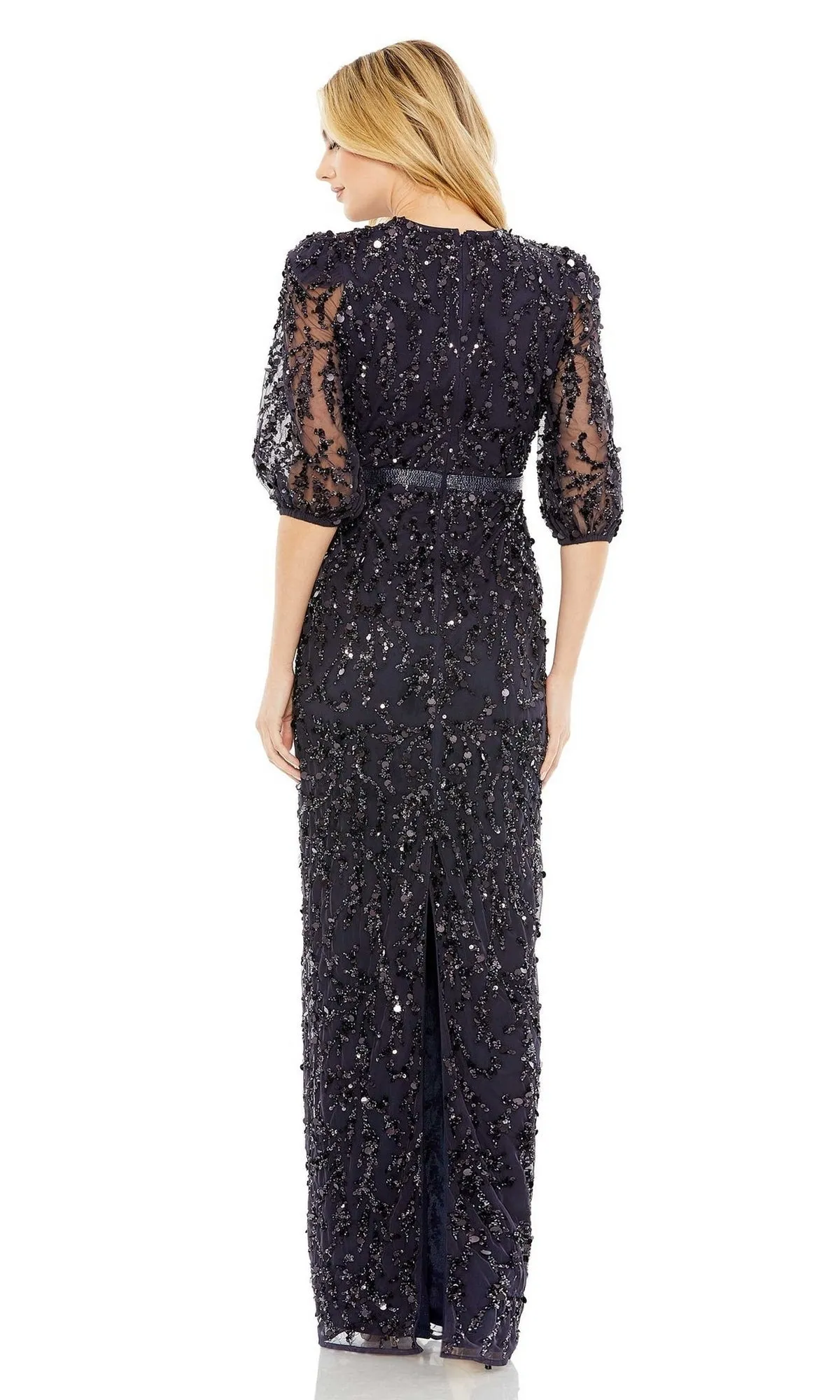 Long Sleeve Beaded Formal Dress: Mac Duggal 93790 sold by PromGirl product image thumbnail 2