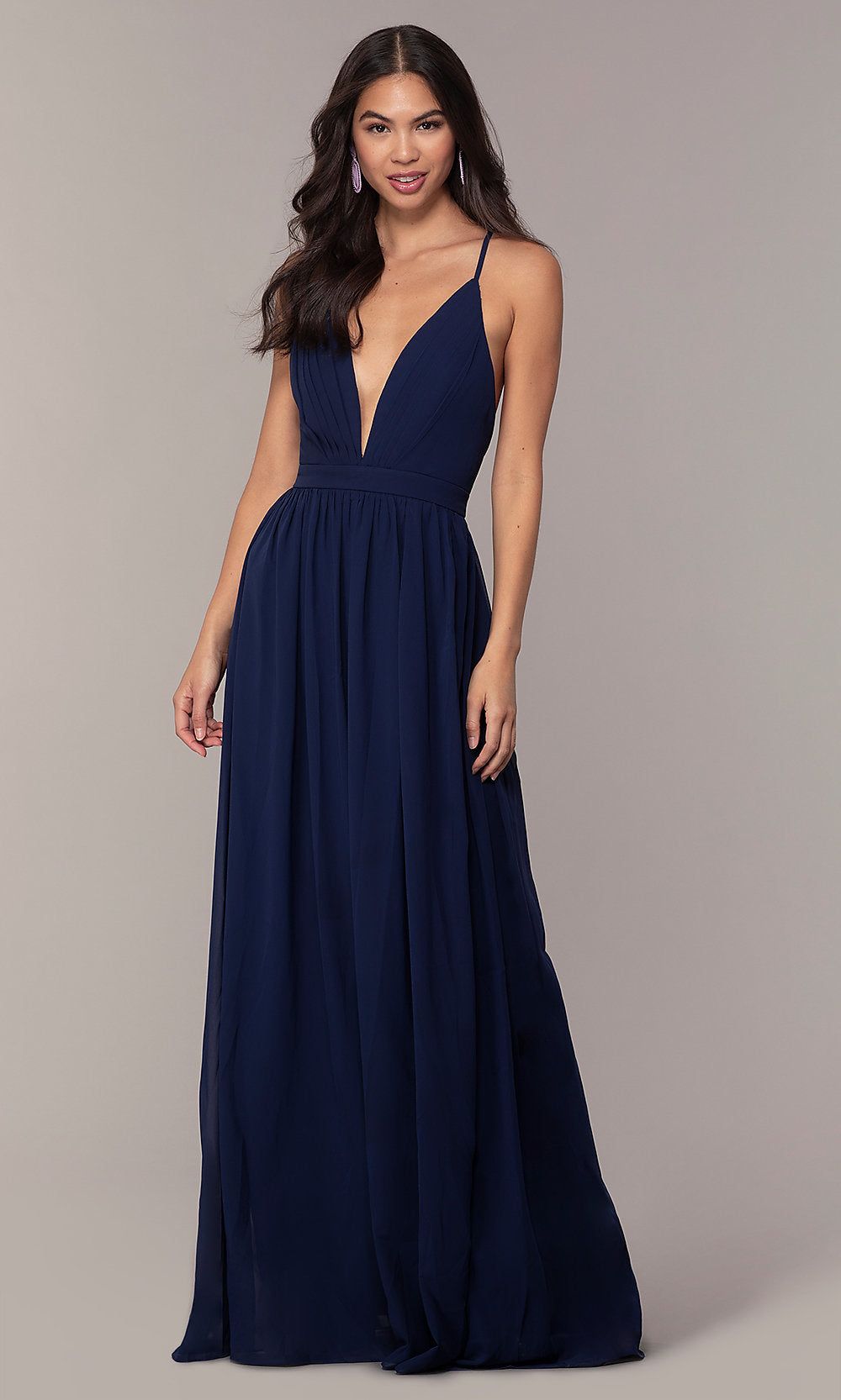 Chiffon Simply Prom Dress with Adjustable Straps sold by PromGirl