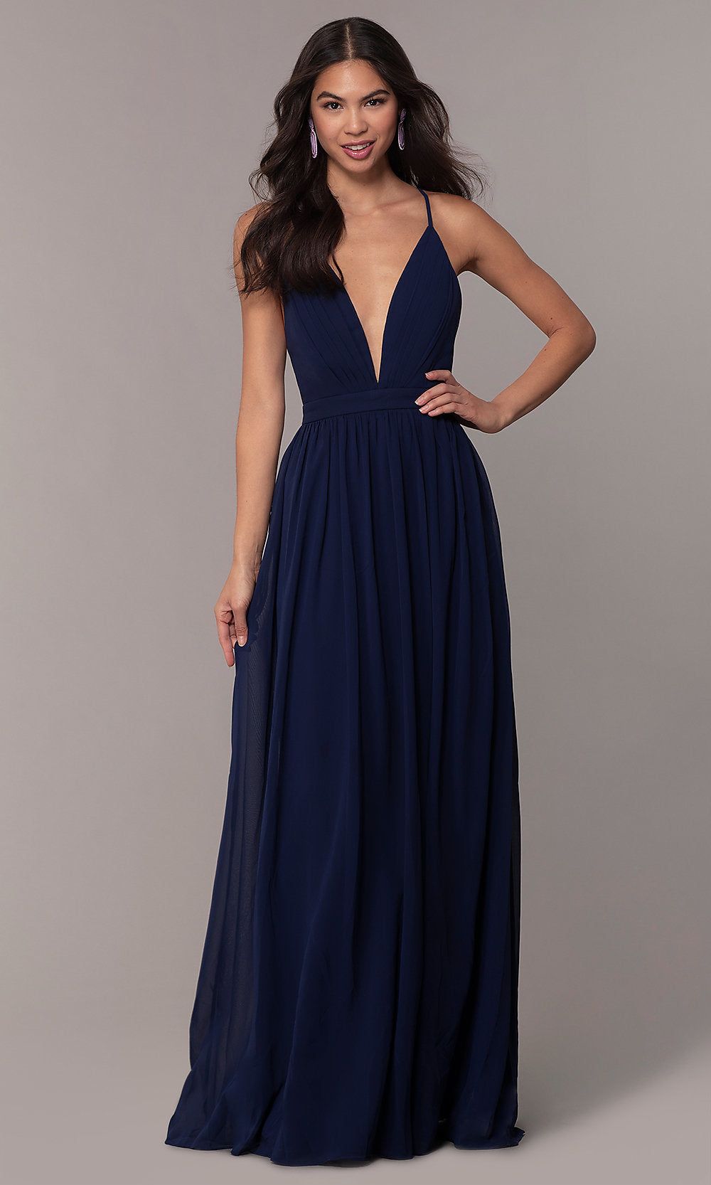 Chiffon Simply Prom Dress with Adjustable Straps sold by PromGirl product image thumbnail 5