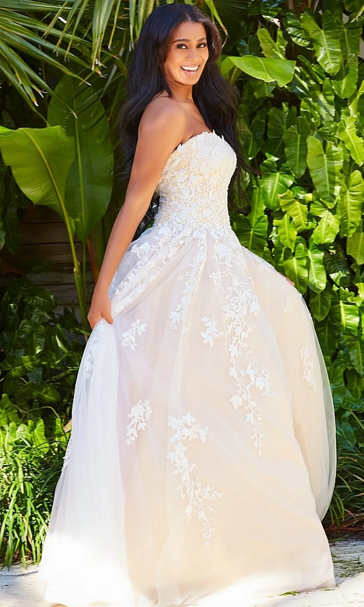 JVN by Jovani Strapless Prom Ball Gown JVN1831 sold by PromGirl product image thumbnail 5