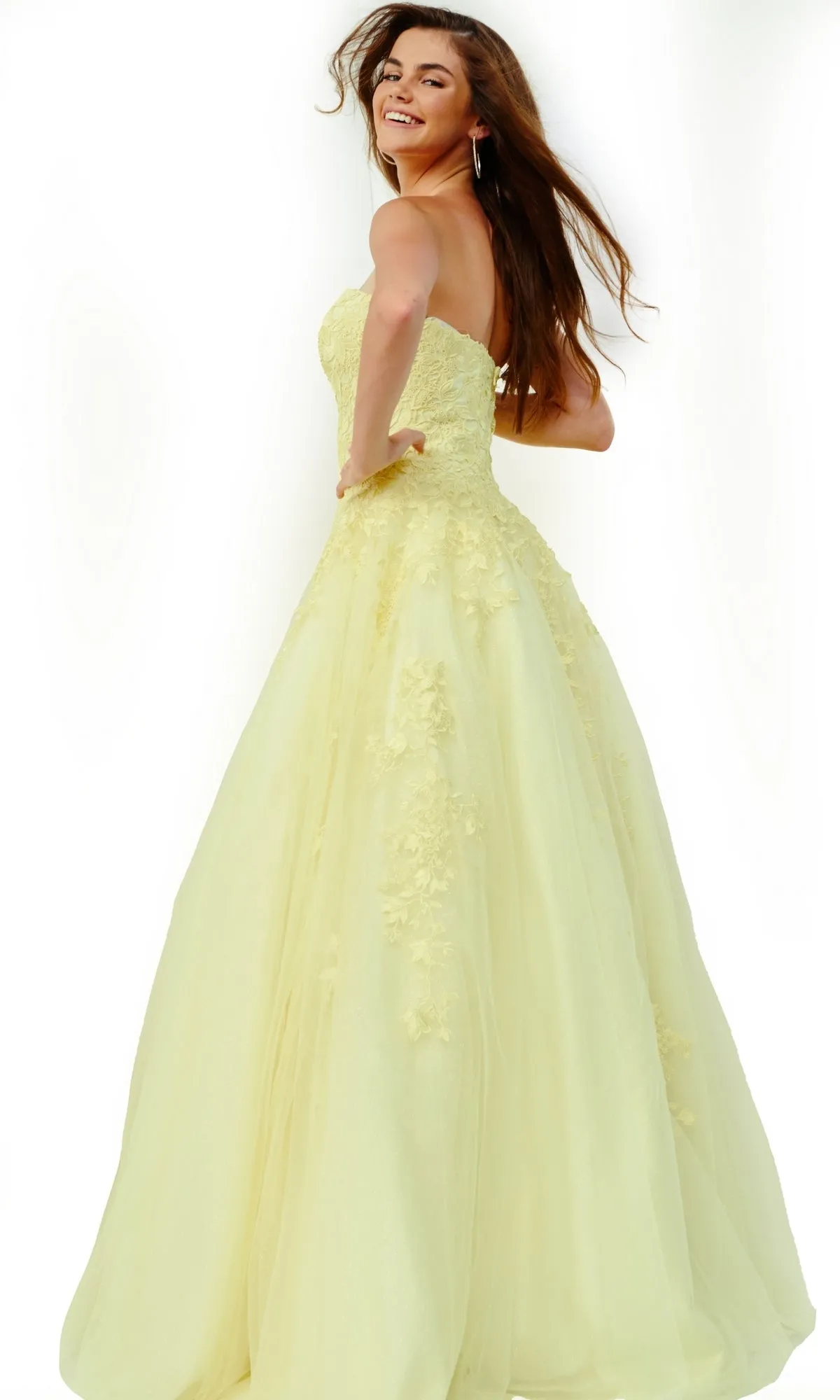 JVN by Jovani Strapless Prom Ball Gown JVN1831 sold by PromGirl product image thumbnail 2