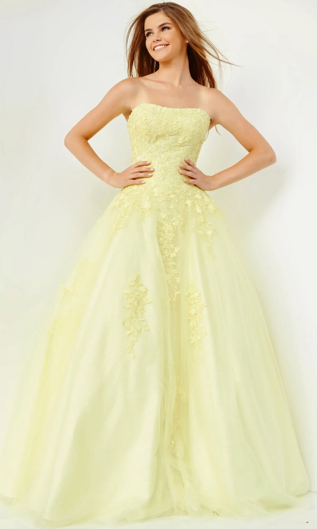 JVN by Jovani Strapless Prom Ball Gown JVN1831 sold by PromGirl product image thumbnail 3