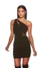 Alyce One-Shoulder Short Black Party Dress 4821 sold by PromGirl