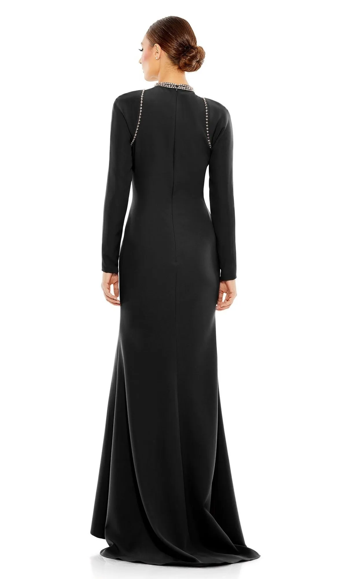 Long Sleeve Black Formal Gown: Mac Duggal 26612 sold by PromGirl product image thumbnail 2