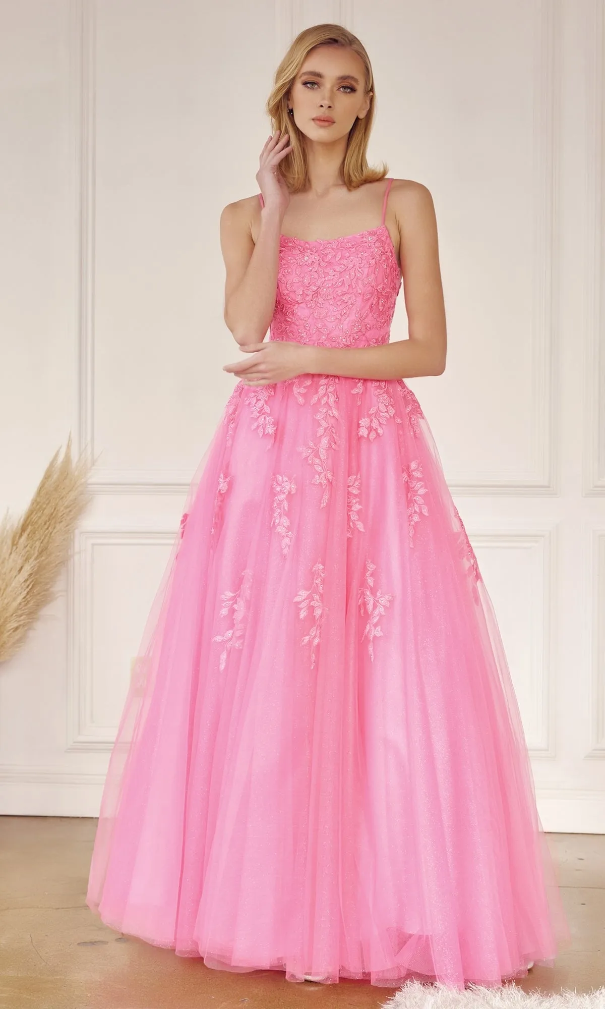 Corset-Back Long Glitter-Tulle Prom Ball Gown 260 sold by PromGirl product image thumbnail 5
