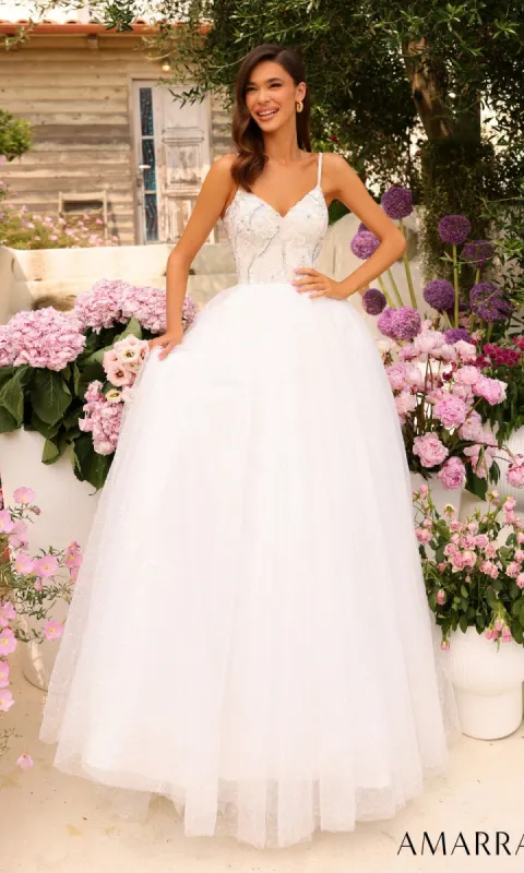 Amarra Sequin-Bodice Long A-Line Prom Dress 94020 sold by PromGirl