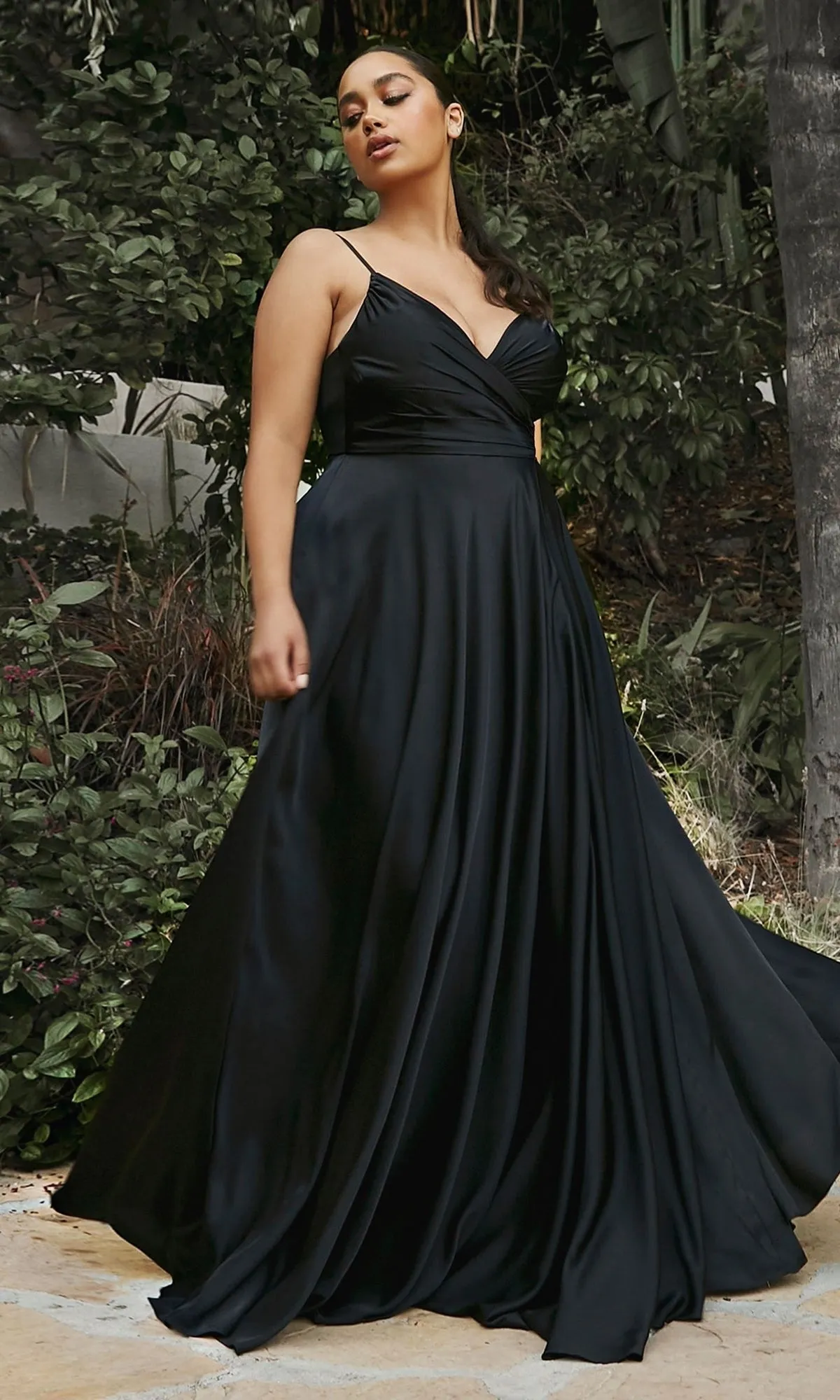 Plus-Size Long A-Line Prom Dress 7485C sold by PromGirl product image thumbnail 2