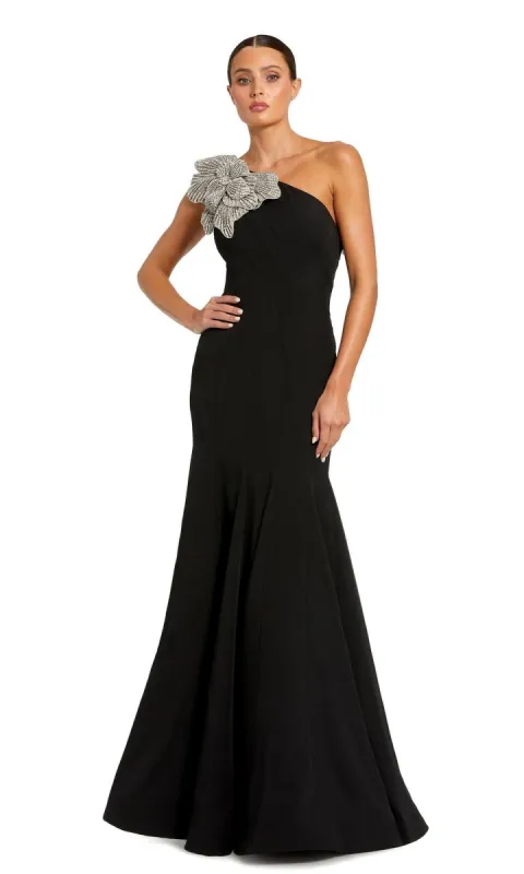 Beaded-One-Shoulder Prom Gown: Mac Duggal 11810 sold by PromGirl