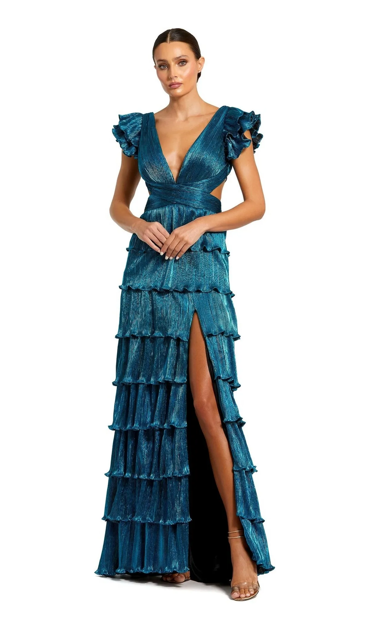 Mac Duggal Open-Back Tiered Formal Dress 26740 sold by PromGirl product image thumbnail 4