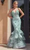 Embroidered Long Tiered Mermaid Prom Dress CC2288 sold by PromGirl