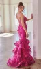 Embroidered Long Tiered Mermaid Prom Dress CC2288 sold by PromGirl