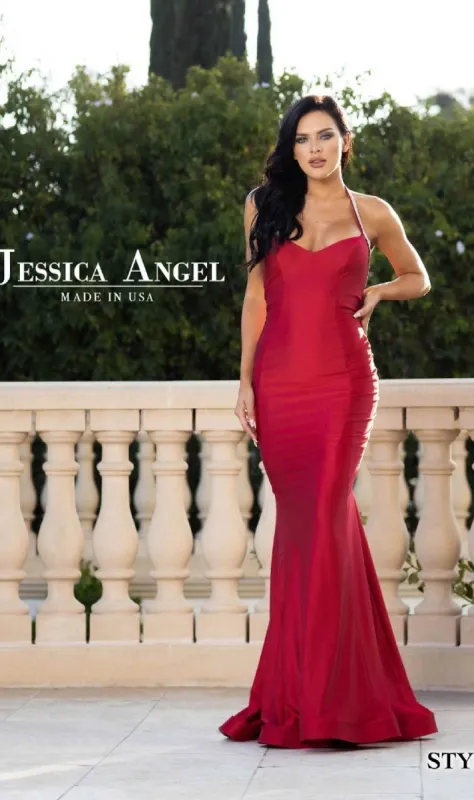 Backless Long Halter Prom Dress: Jessica Angel 774 sold by PromGirl