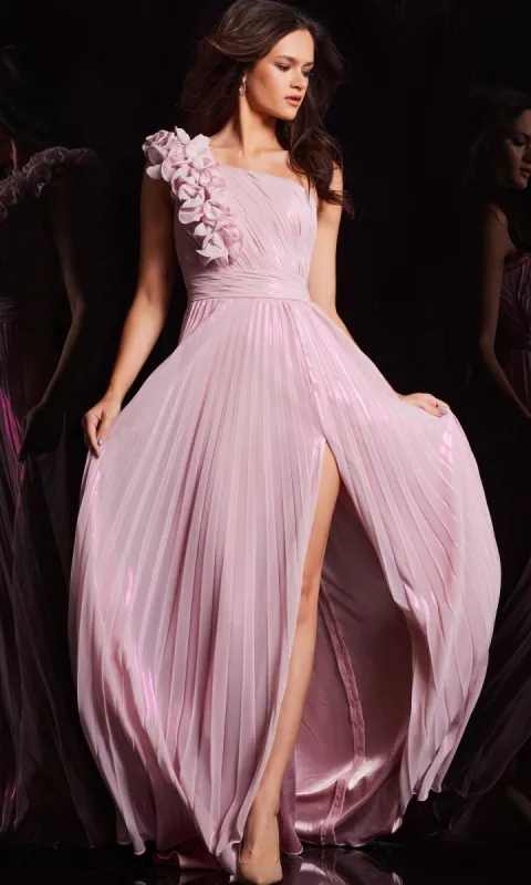 Jovani Long Pleated Chiffon Prom Dress 24609 sold by PromGirl
