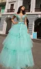Nox Anabel Designer Ruffled Prom Ball Gown E1293 sold by PromGirl