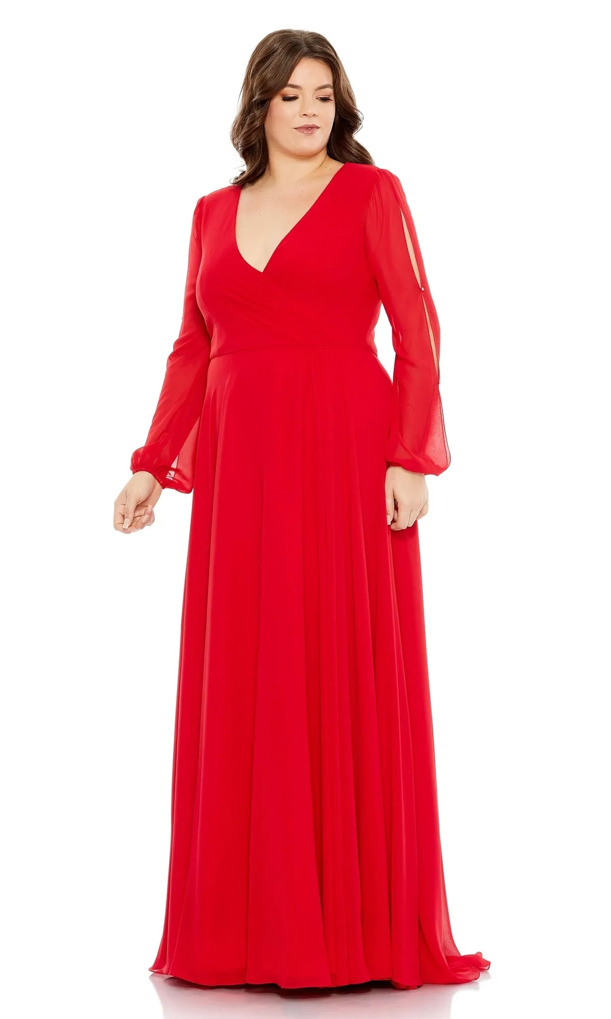 Long Plus-Size Formal Dress 67912 by Mac Duggal sold by PromGirl