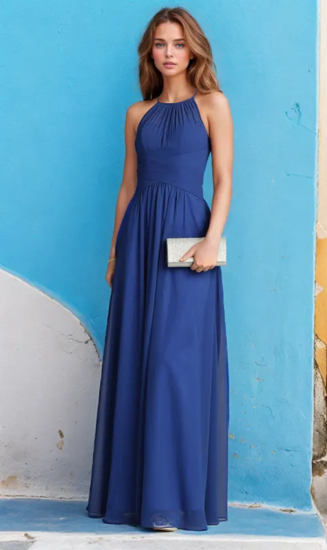 High-Neck Long A-LIne Prom Dress: Chicas C5150 sold by PromGirl