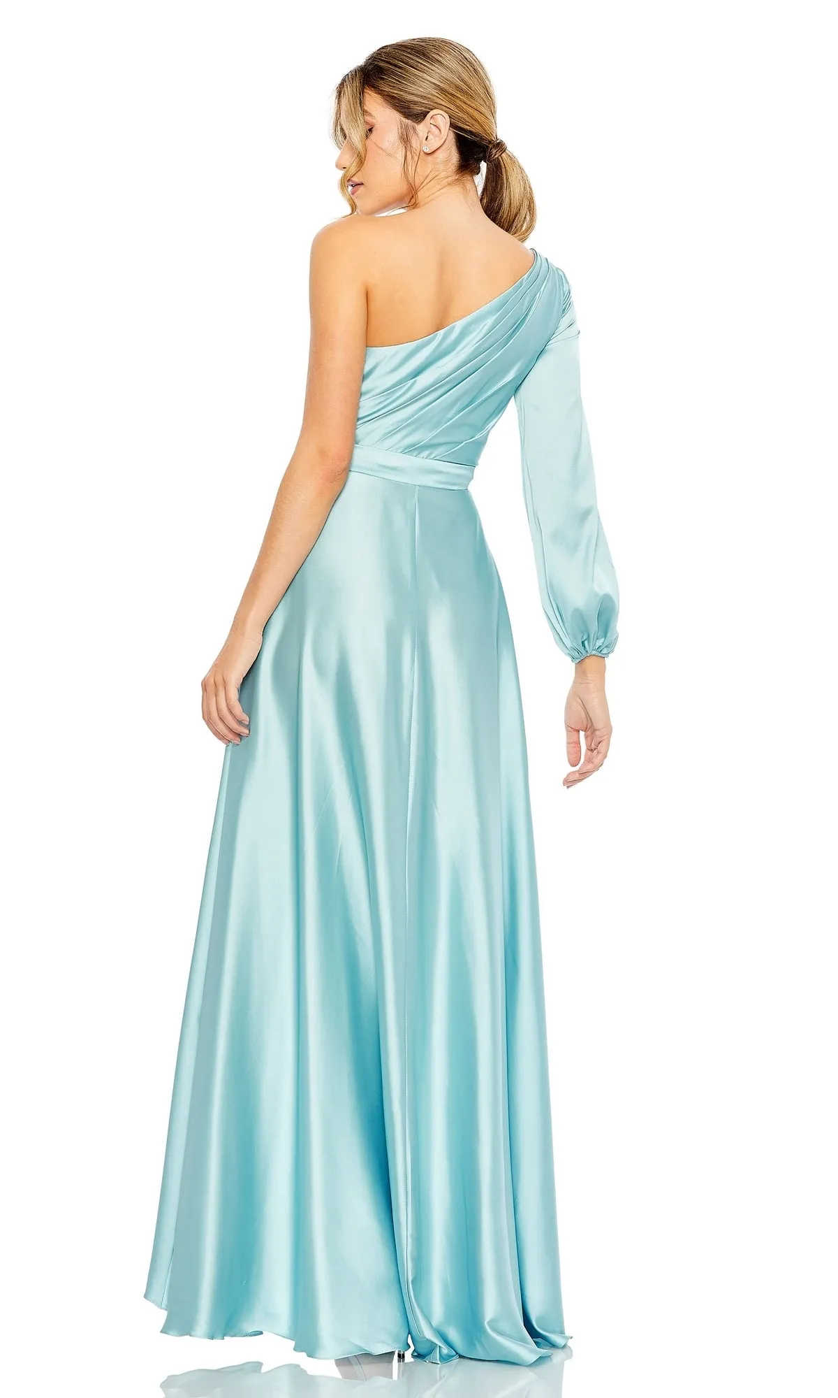 One-Sleeve High-Low Prom Dress: Mac Duggal 49141 sold by PromGirl product image thumbnail 2
