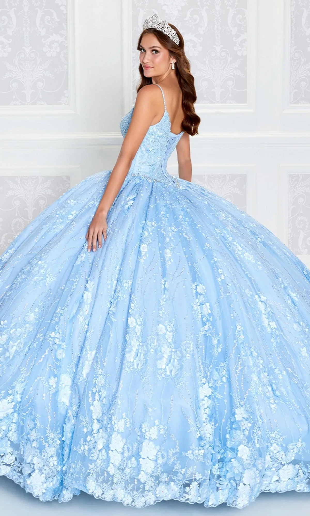 Princesa by Ariana Vara Lace Quince Dress PR12268 sold by PromGirl product image thumbnail 2