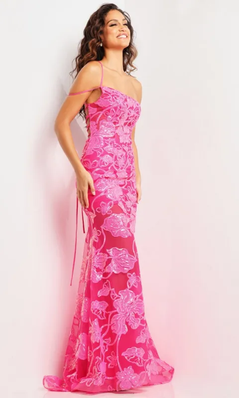 Long One-Shoulder Prom Dress JVN38463 sold by PromGirl