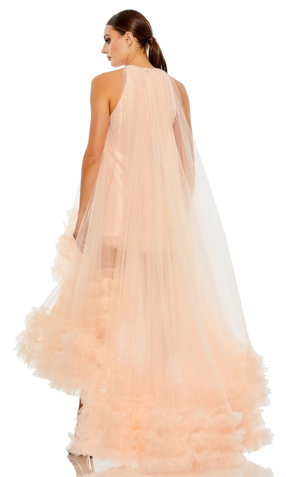 High-Low Trapeze Formal Dress: Mac Duggal 68252 sold by PromGirl product image thumbnail 4