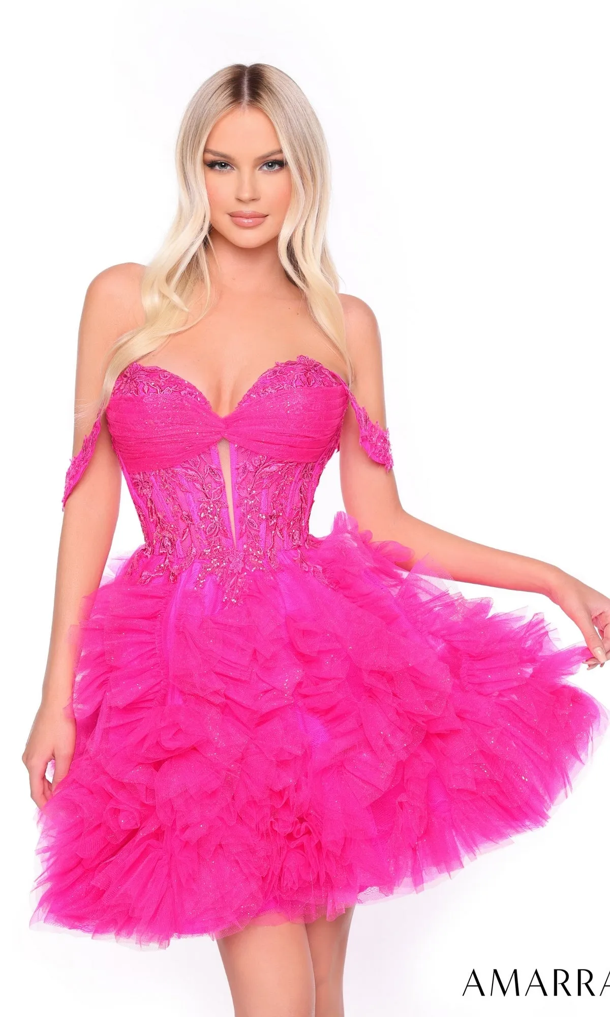 Short Homecoming Dress 88064 by Amarra sold by PromGirl product image thumbnail 3