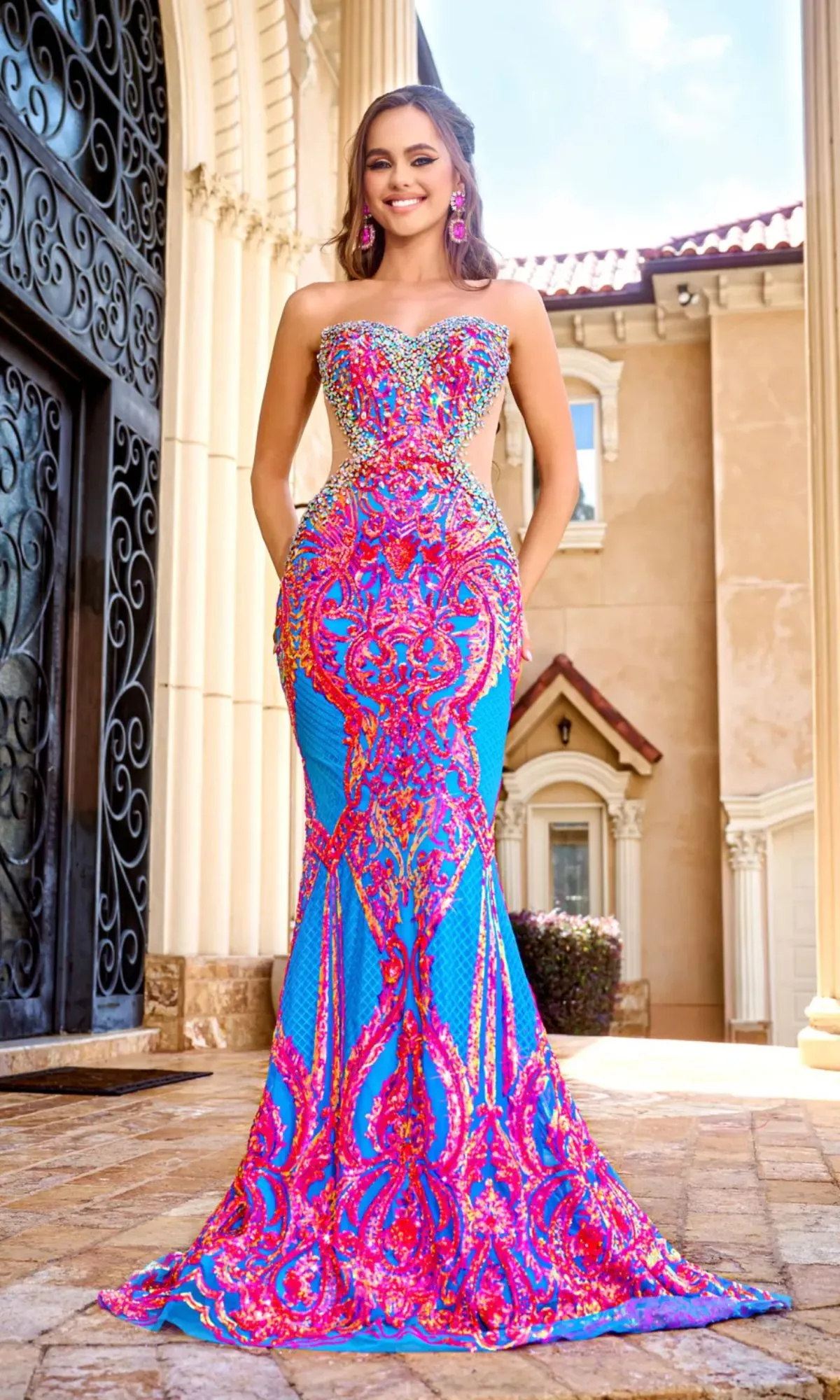 Long Prom Dress PS24345 by Portia and Scarlett sold by PromGirl product image thumbnail 4