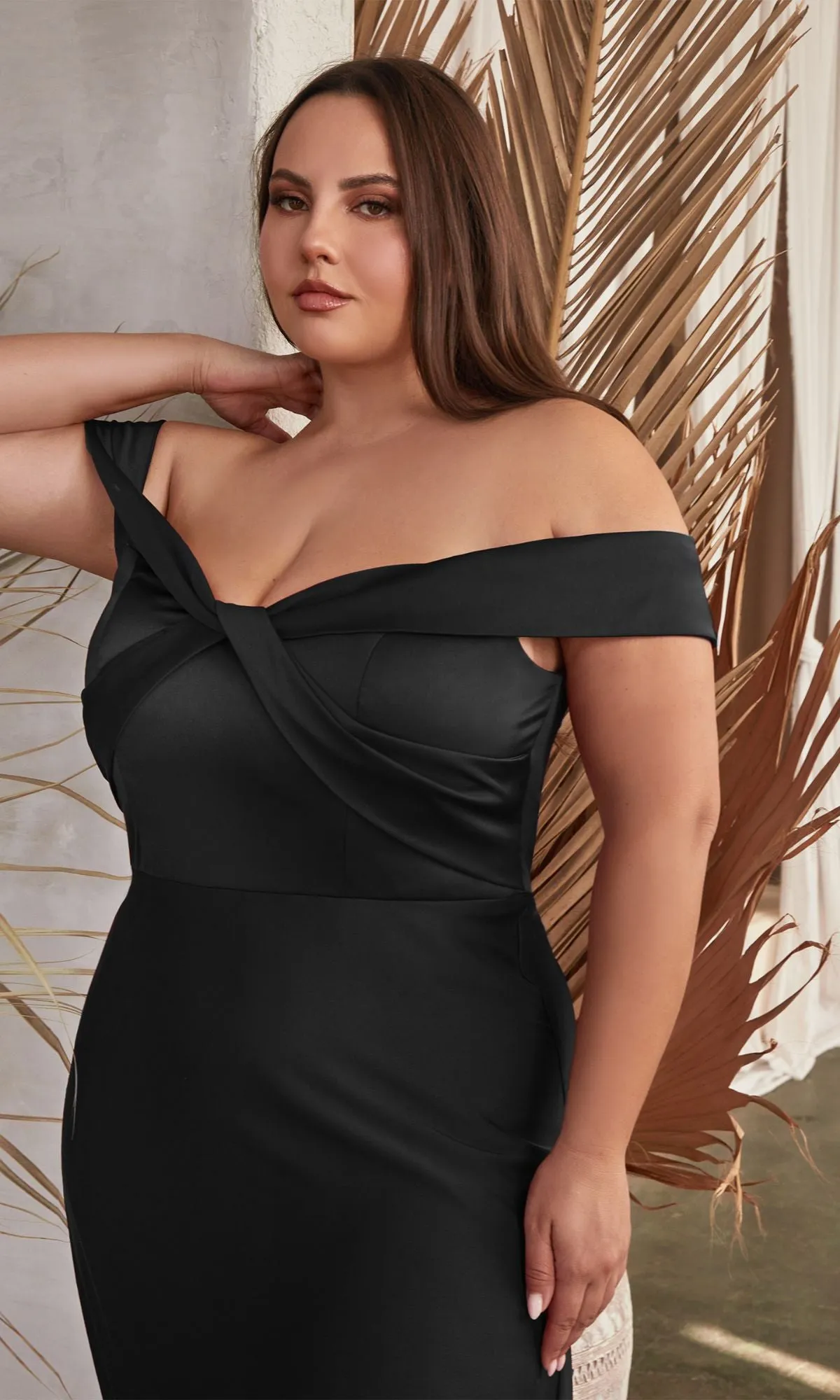 Off-the-Shoulder Plus-Size Long Prom Dress CD325C sold by PromGirl product image thumbnail 3
