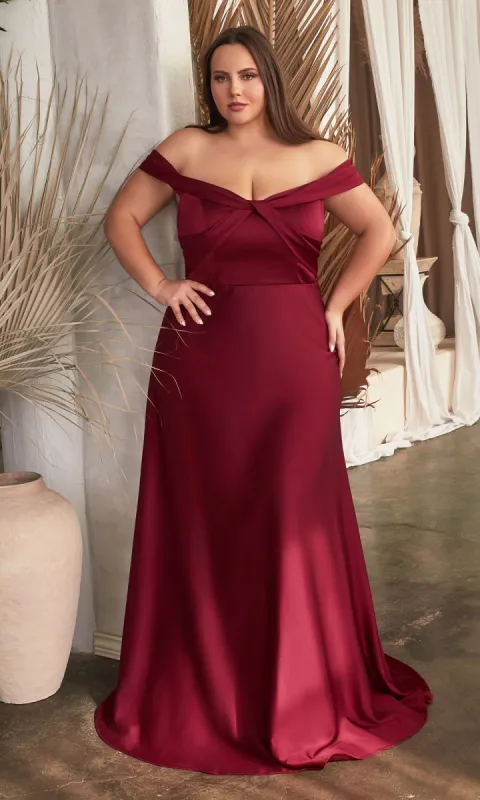 Off-the-Shoulder Plus-Size Long Prom Dress CD325C sold by PromGirl