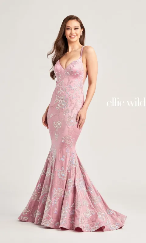 Ellie Wilde Long Mermaid Formal Dress EW35083 sold by PromGirl