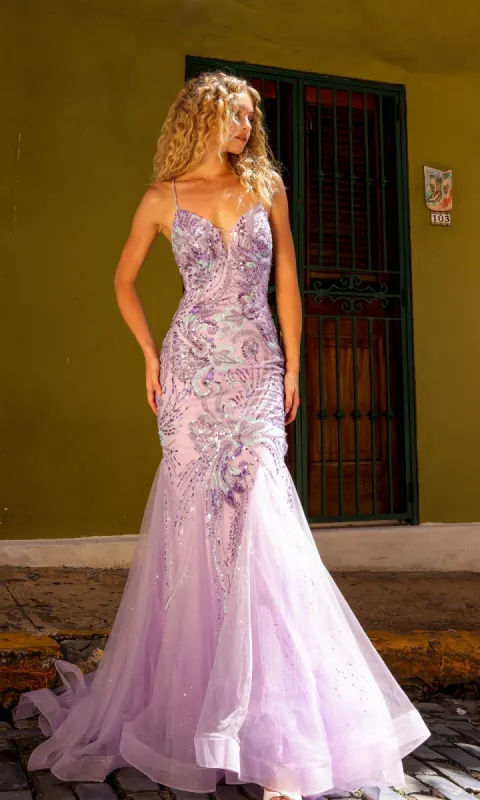 Nox Anabel Tight Sequin Mermaid Prom Dress C1416 sold by PromGirl