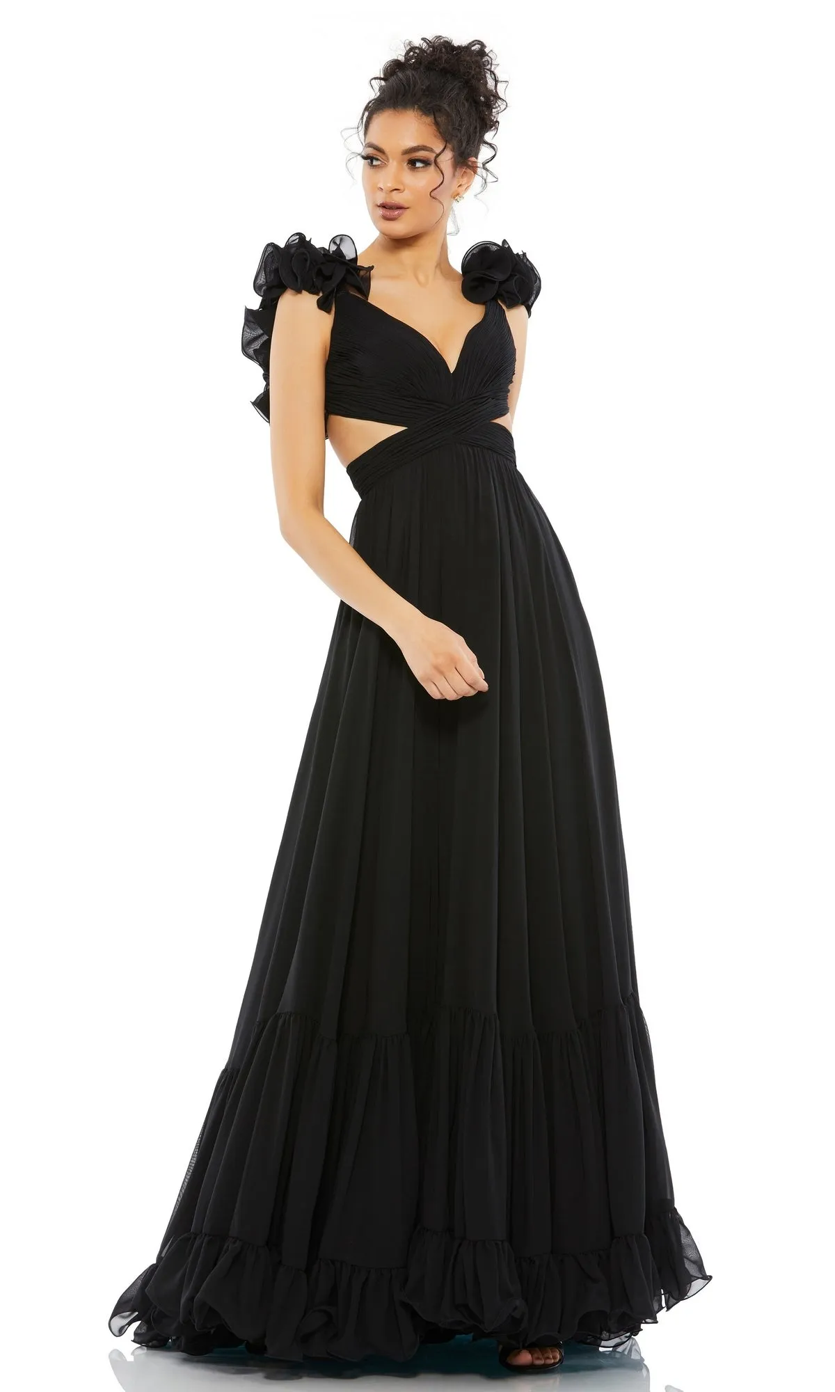 Mac Duggal Empire-Waist Cut-Out Formal Dress 67911 sold by PromGirl