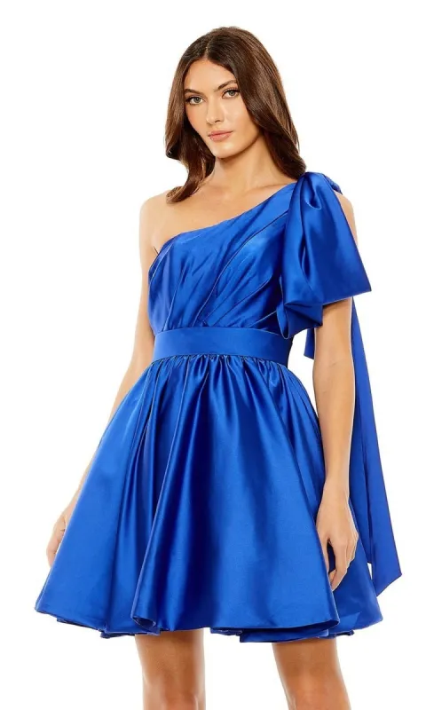 Short Cobalt Blue Hoco Dress: Mac Duggal 20690 sold by PromGirl