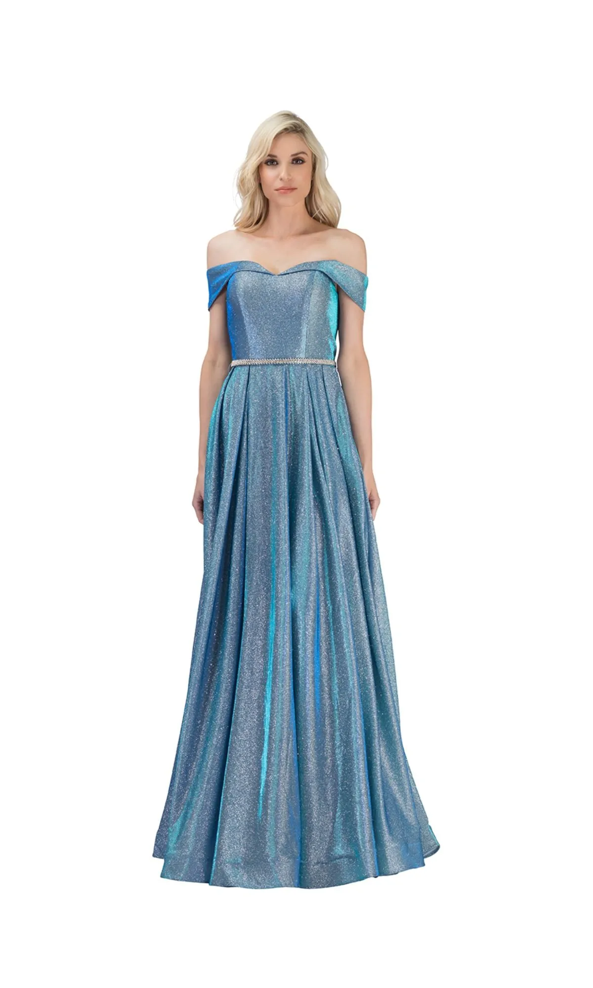 Long Glitter A-Line Prom Dress: Chicas DM4007 sold by PromGirl product image thumbnail 2