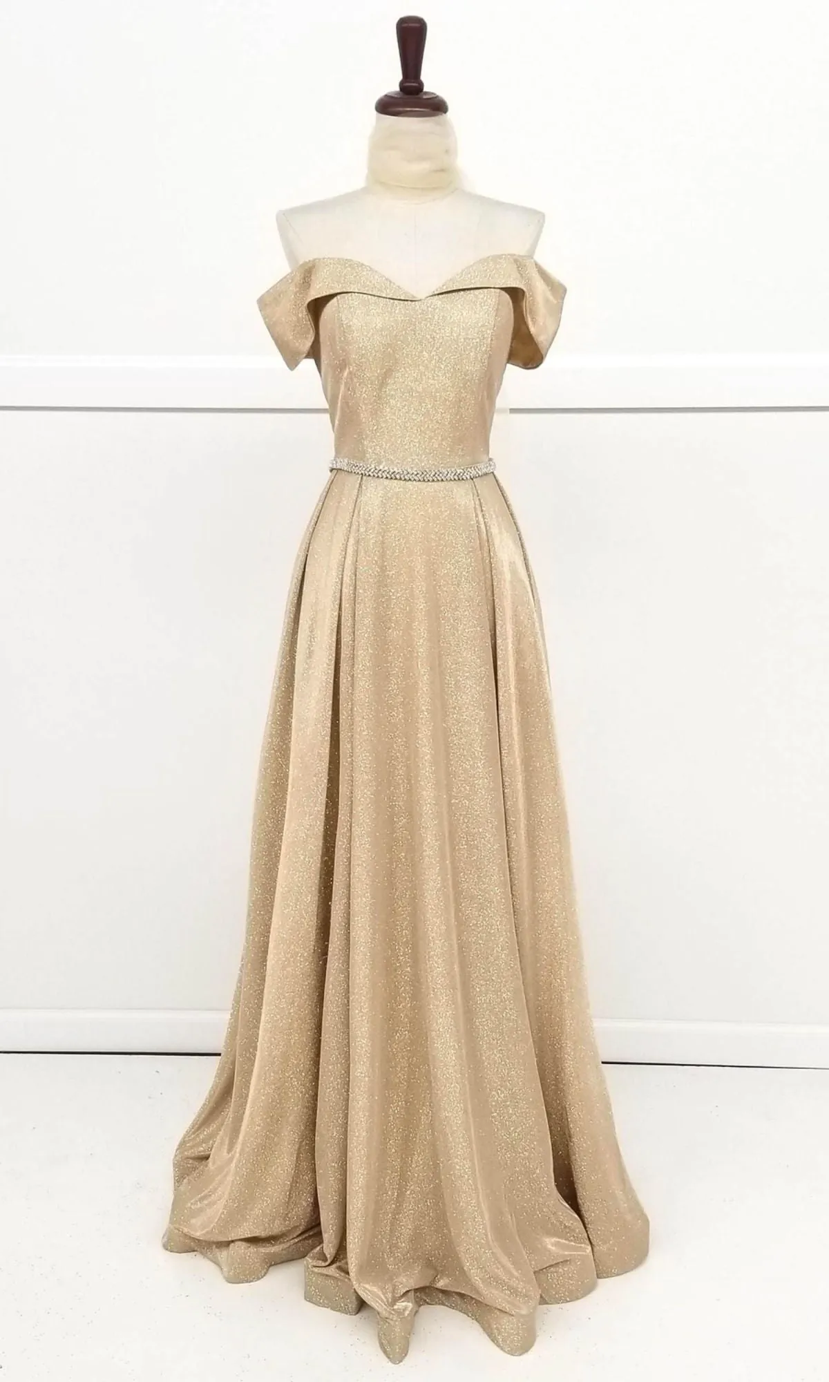 Long Glitter A-Line Prom Dress: Chicas DM4007 sold by PromGirl product image thumbnail 3