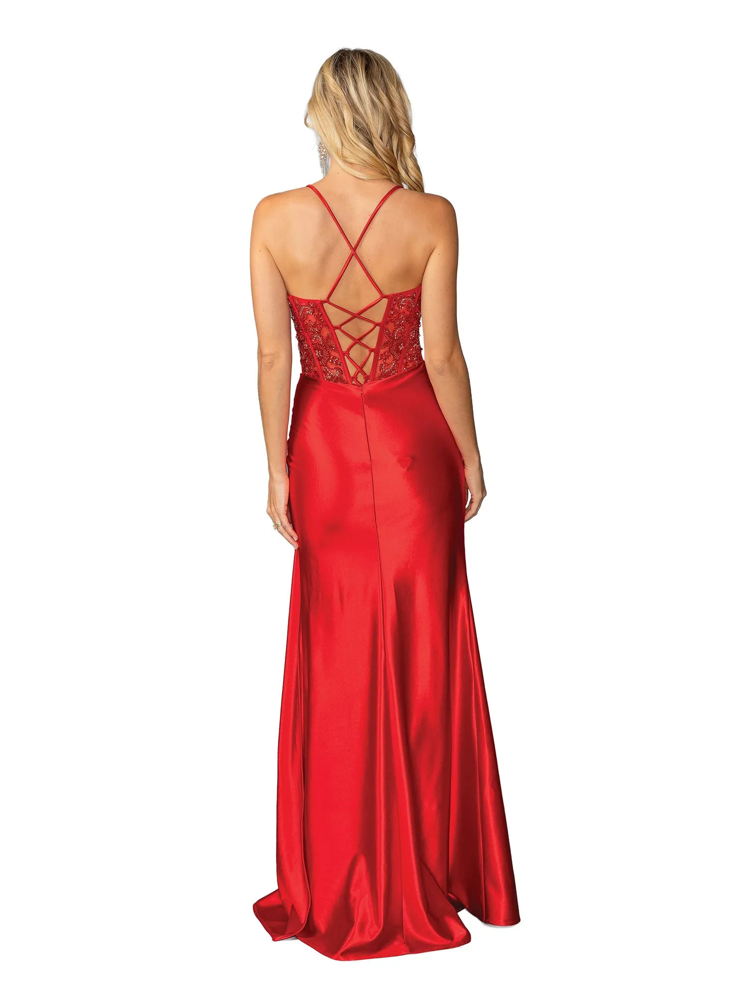 Drape-Front Long Prom Dress: Dancing Queen 4439 sold by PromGirl product image thumbnail 2