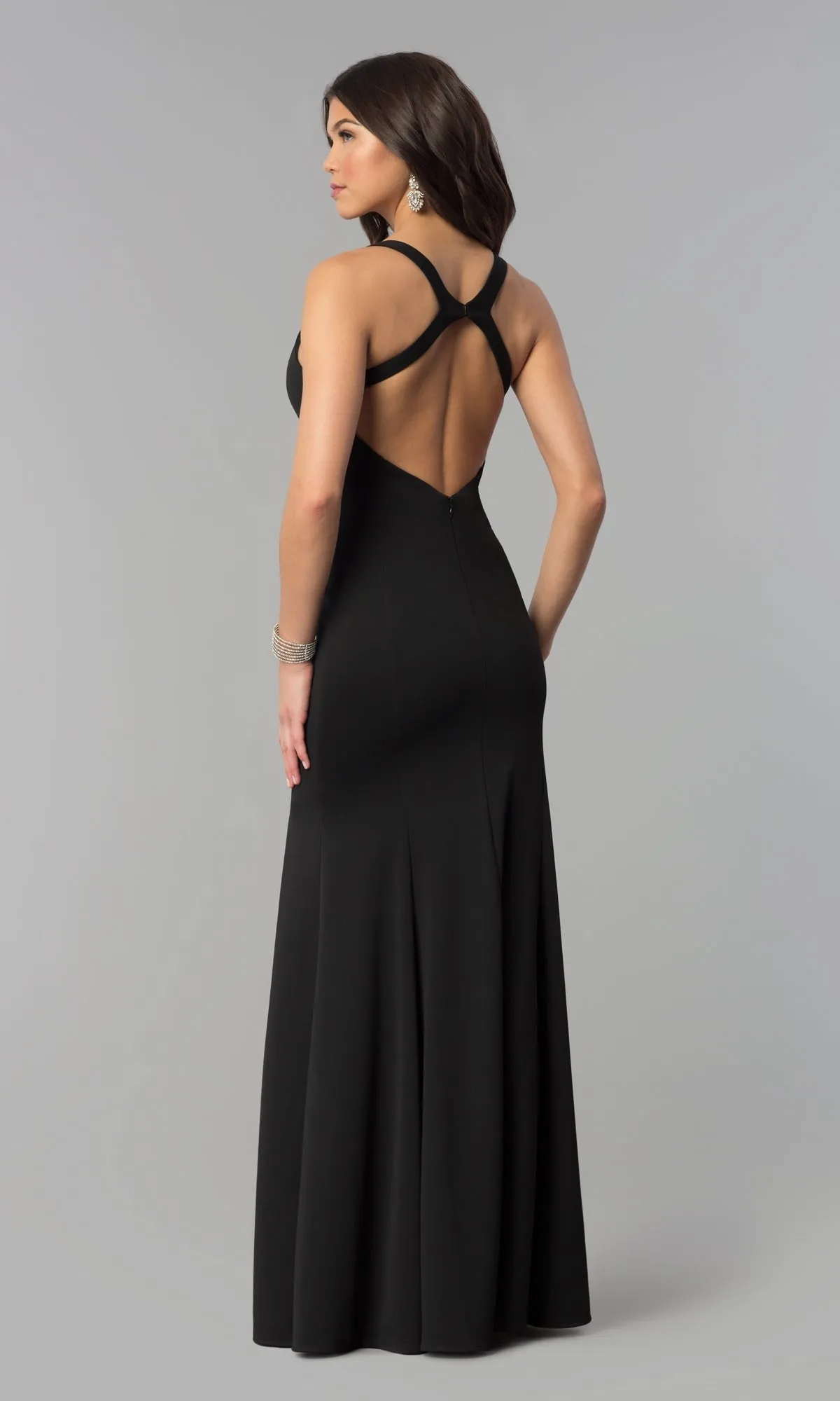 Simple Sleeveless Long Jersey Prom Dress 8298 sold by PromGirl product image thumbnail 2