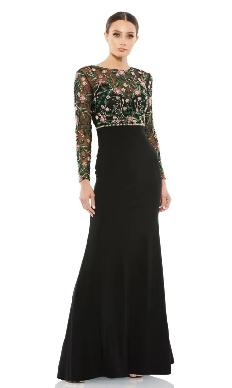 Long Sleeve Black Formal Dress: Mac Duggal 67870 sold by PromGirl