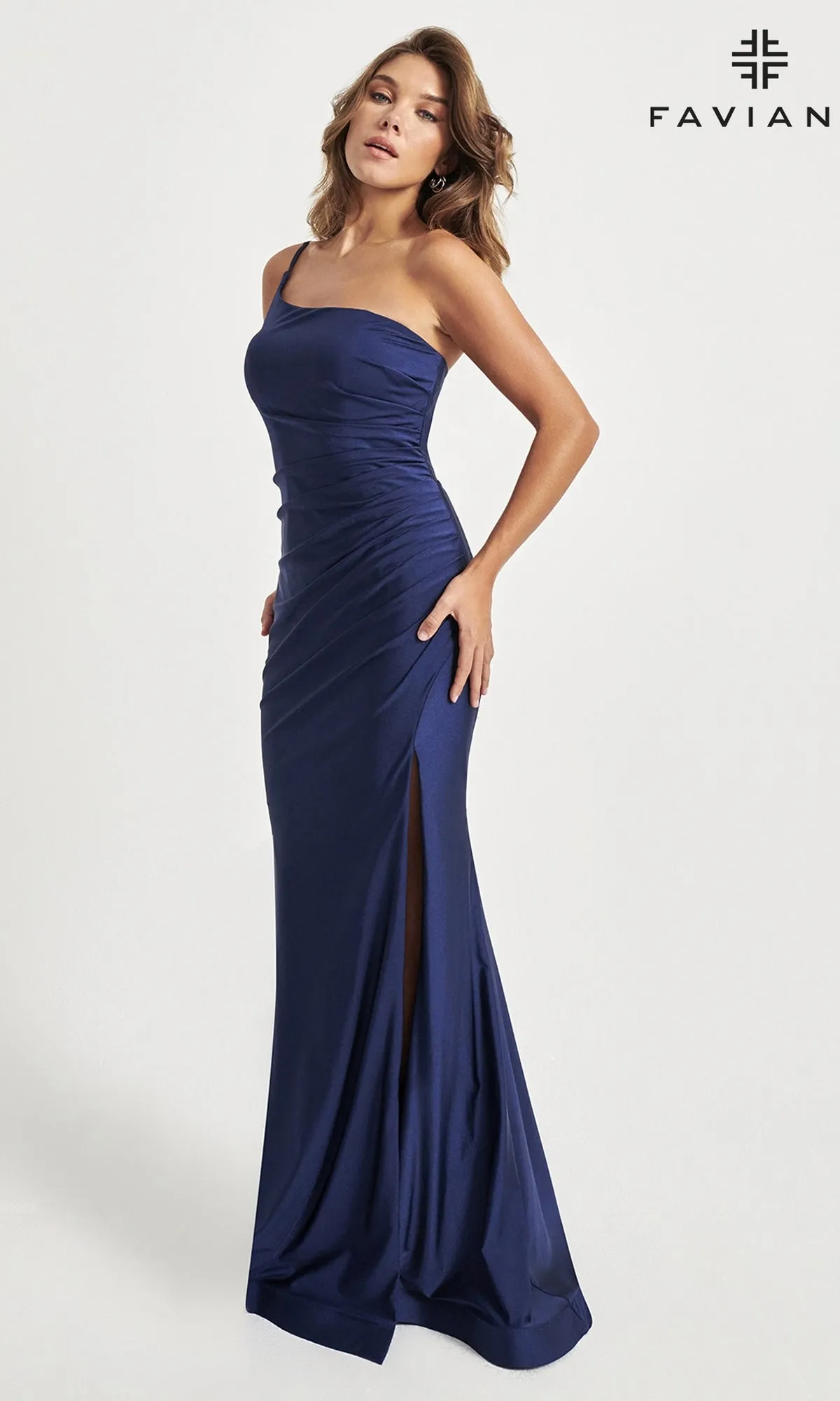 Faviana One-Shoulder Long Prom Dress 11071 sold by PromGirl product image thumbnail 4