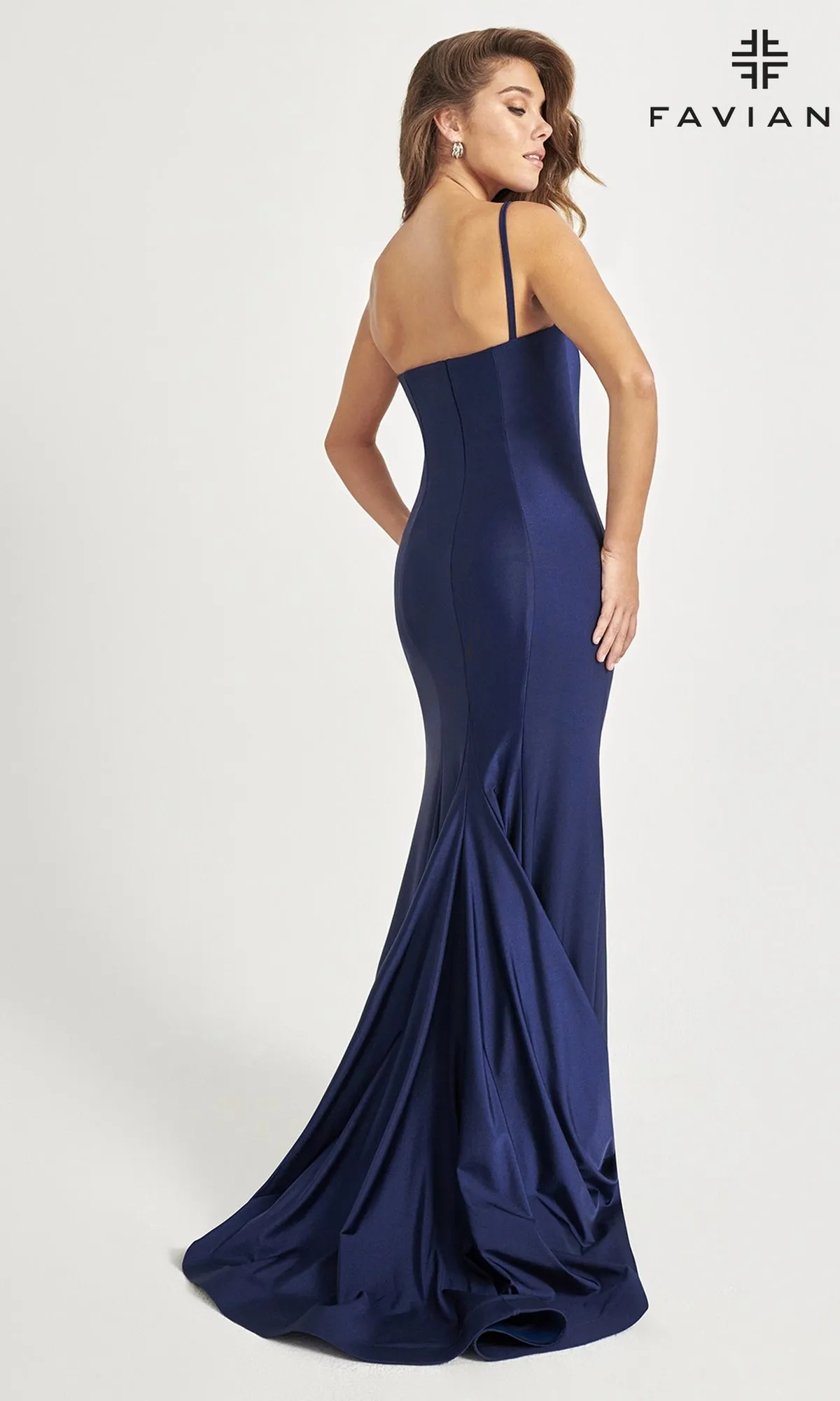Faviana One-Shoulder Long Prom Dress 11071 sold by PromGirl product image thumbnail 2