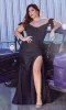 Plus-Size Long Prom Dress with Bows CD943C sold by PromGirl